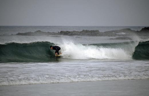 cold water surfing in the Hebrides  CREDIT Alf Alderson