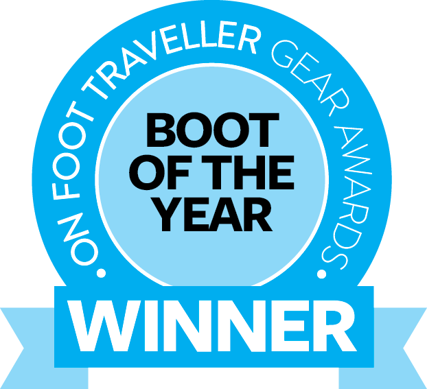 On Foot Traveller boot of the year tag
