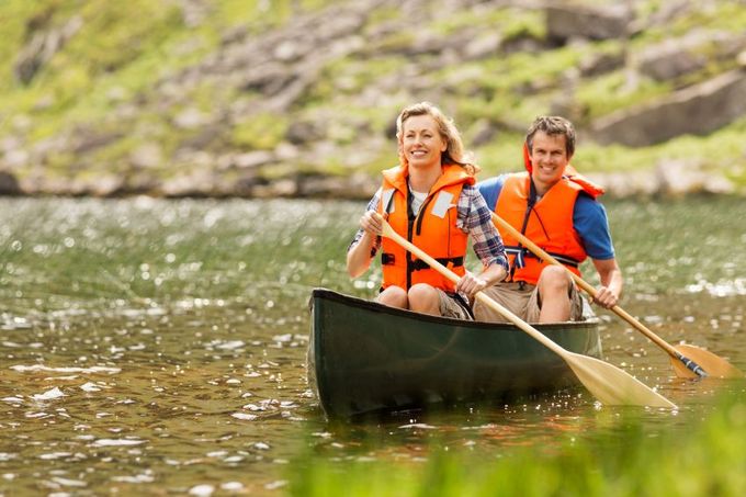 Couple On Canoe Trip
