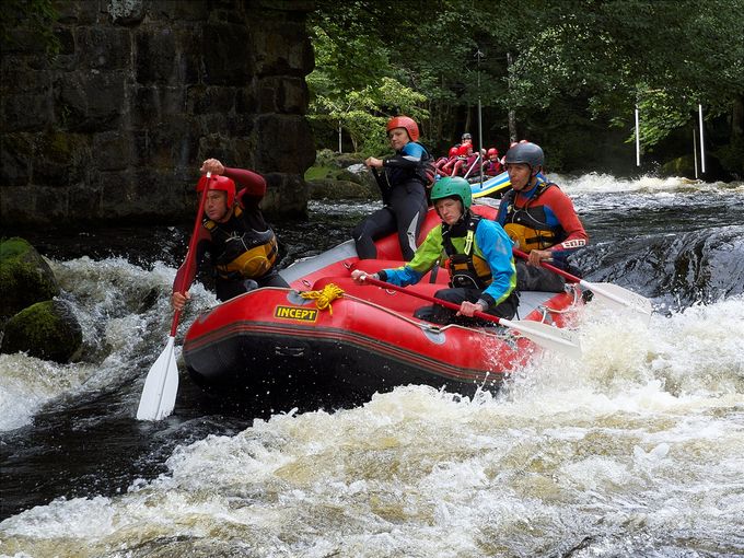 White water rafting on the Tryweryn river - White water rafting in Wales