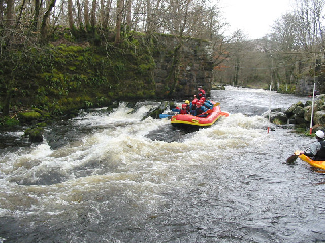White water rafting on the Tryweryn river - White water rafting in the UK