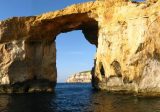 peeking through azure window in gozo