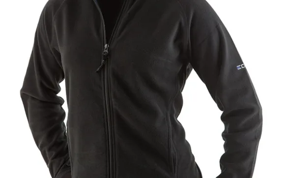 edz ladies jacket microfleece midlayer black