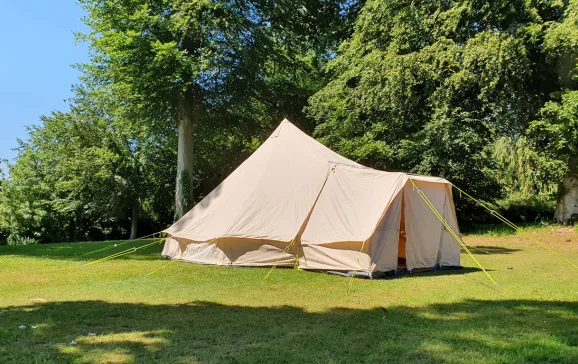 life under canvas 5m bell tent front