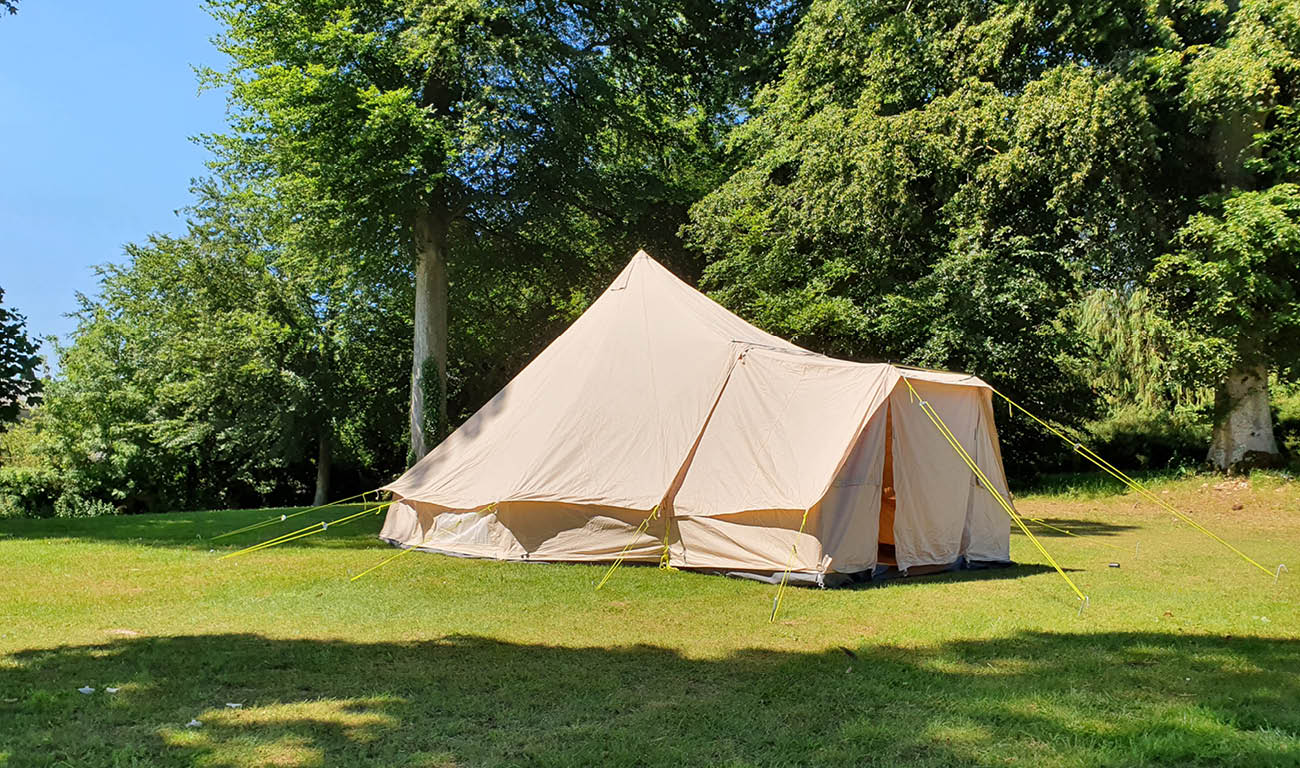 life under canvas 5m bell tent front