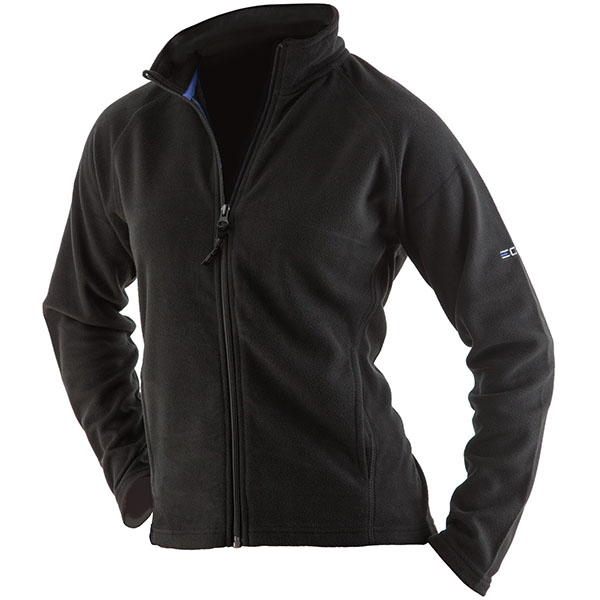 edz ladies jacket microfleece midlayer black