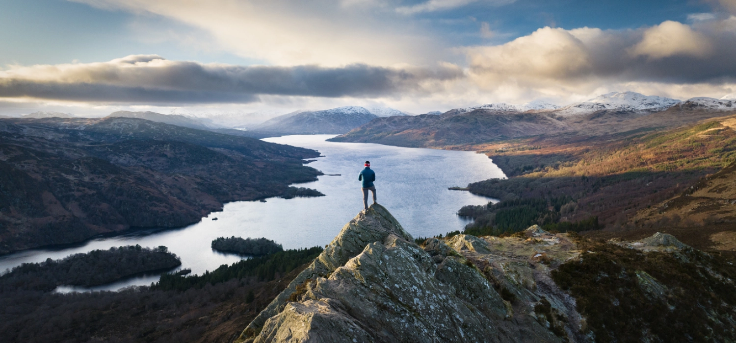 hillwalkin summit scotland