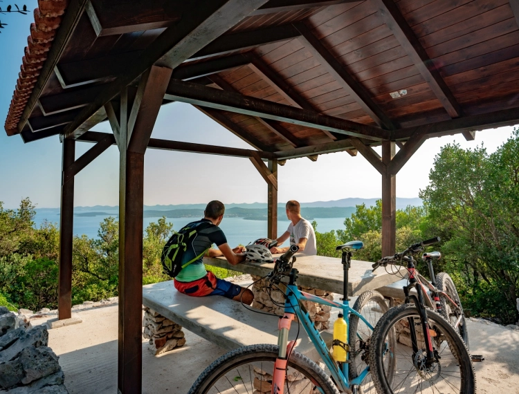 bike rest area island of ugljan preko by pointers