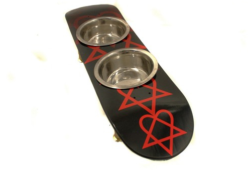 How about a skateboard dog feeder for your pooch?