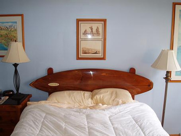 A surfboard headboard, for when the waves are pumping