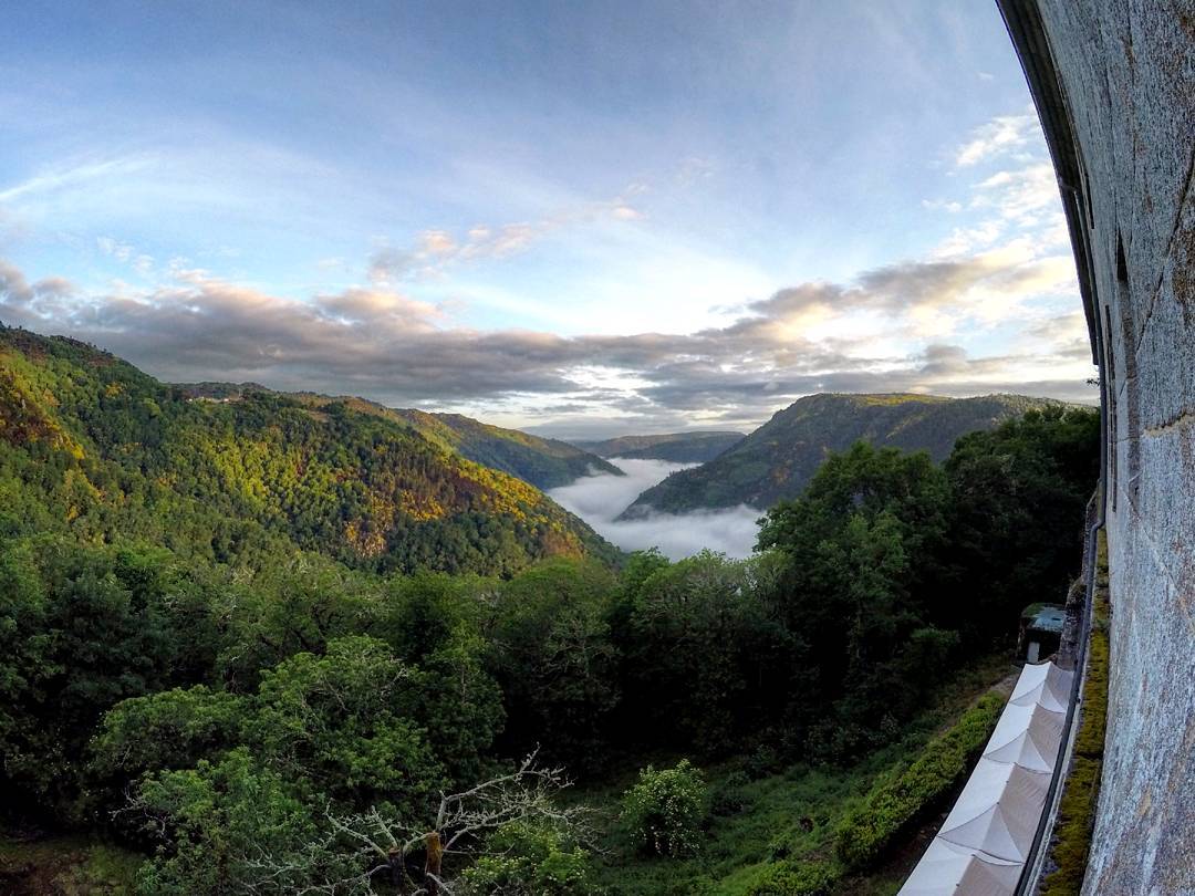 The view from our room at Parador de Santo Estevo