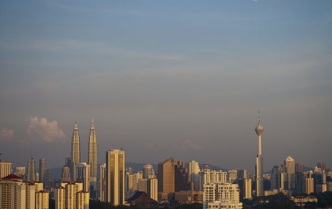 The iconic KL Tower in Kuala Lumpur, where Gary Cunningham set his BASE Jumping record
