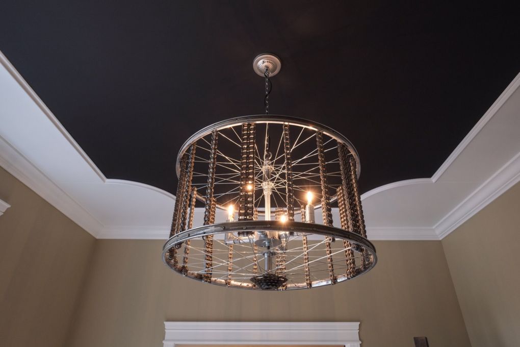 bike wheel chandalier