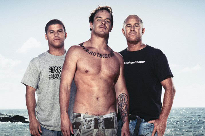 Koby Abberton with the Bra Boys surf gang. Photo: Transworld Surf