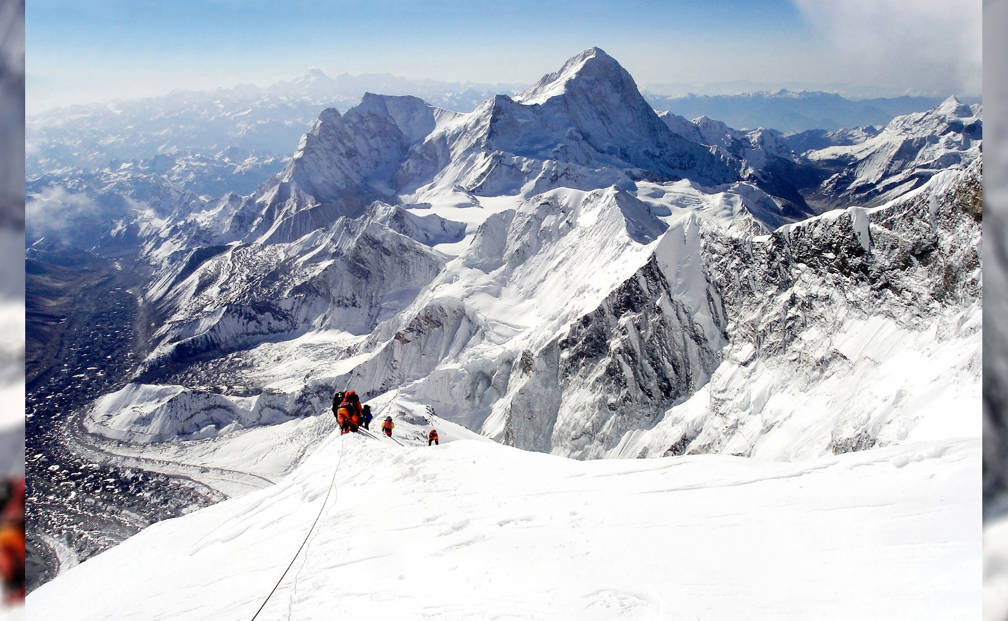 Everest Climbers Climbing Everest