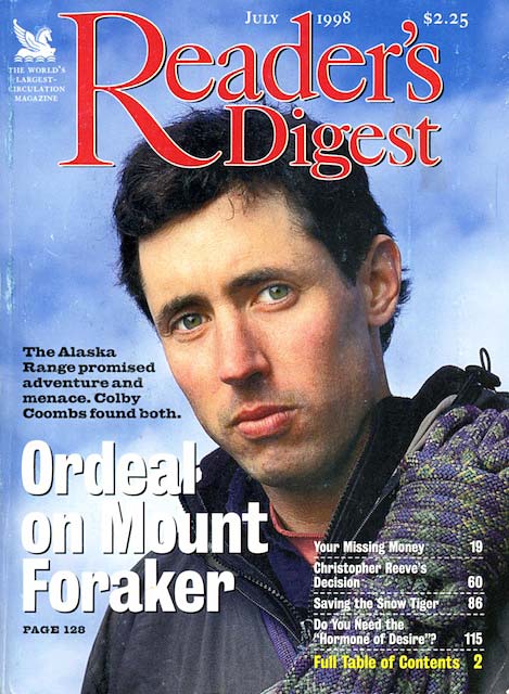 Coombs' story featured on the cover of Reader's Digest in 1998. Photo: Reader's Digest