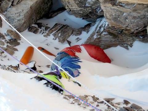 The body of 'green boots', thought to be that of Tsewang Poljar, is passed by every climber who attempts the North East route to the summit. 