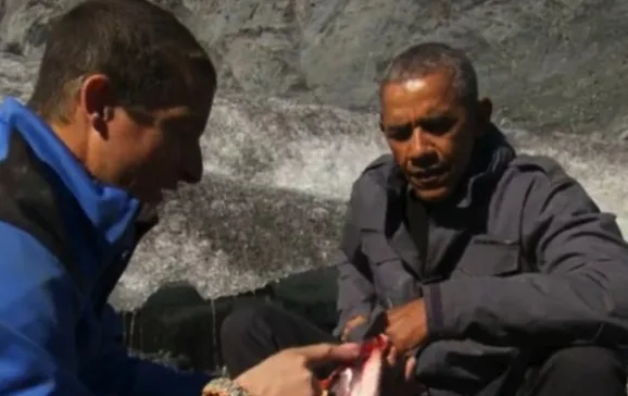bear grylls and barack obama