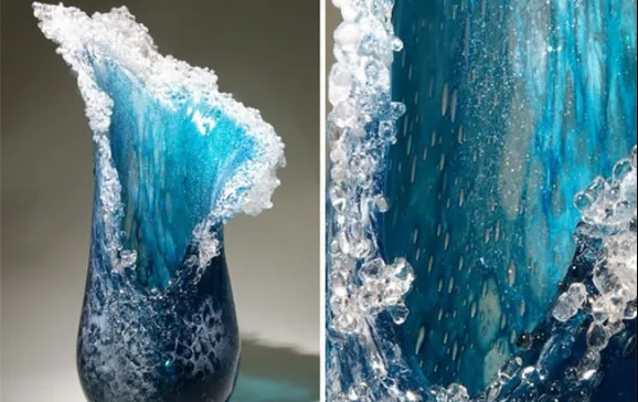 ocean wave glass art paul desomma marsha blaker kelas kauai hawaii 1