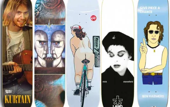 skateboard decks inspired by music