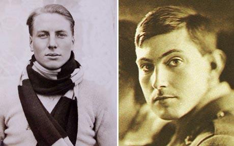 Andrew Irvine (left) and George Mallory (right) wwho may have been the first men to set foot on the summit of Everest.