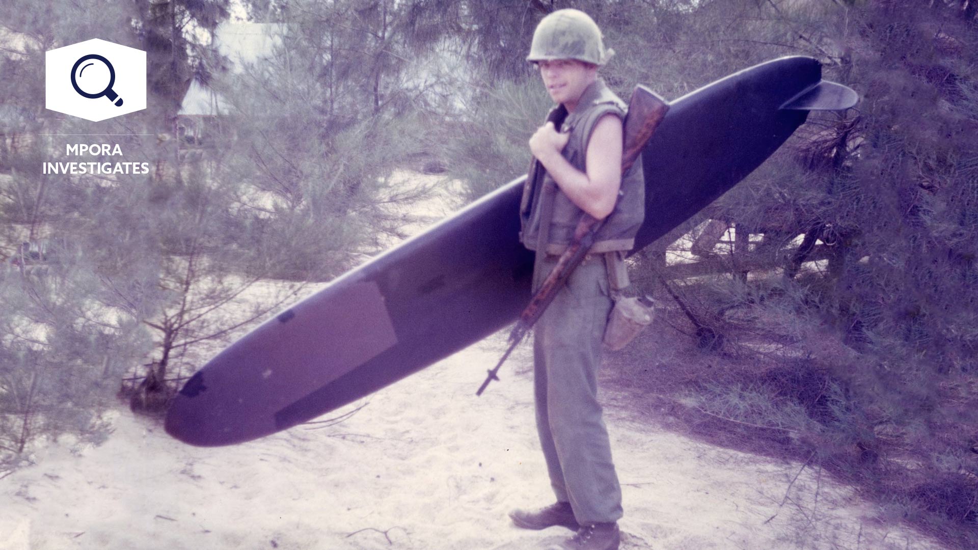 mpora investigates us army surfing in vietnam logo