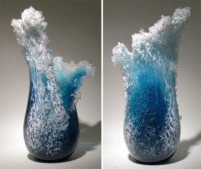Ocean Wave Glass Art Paul DeSomma Marsha Blaker Kelas Kauai Hawaii 2