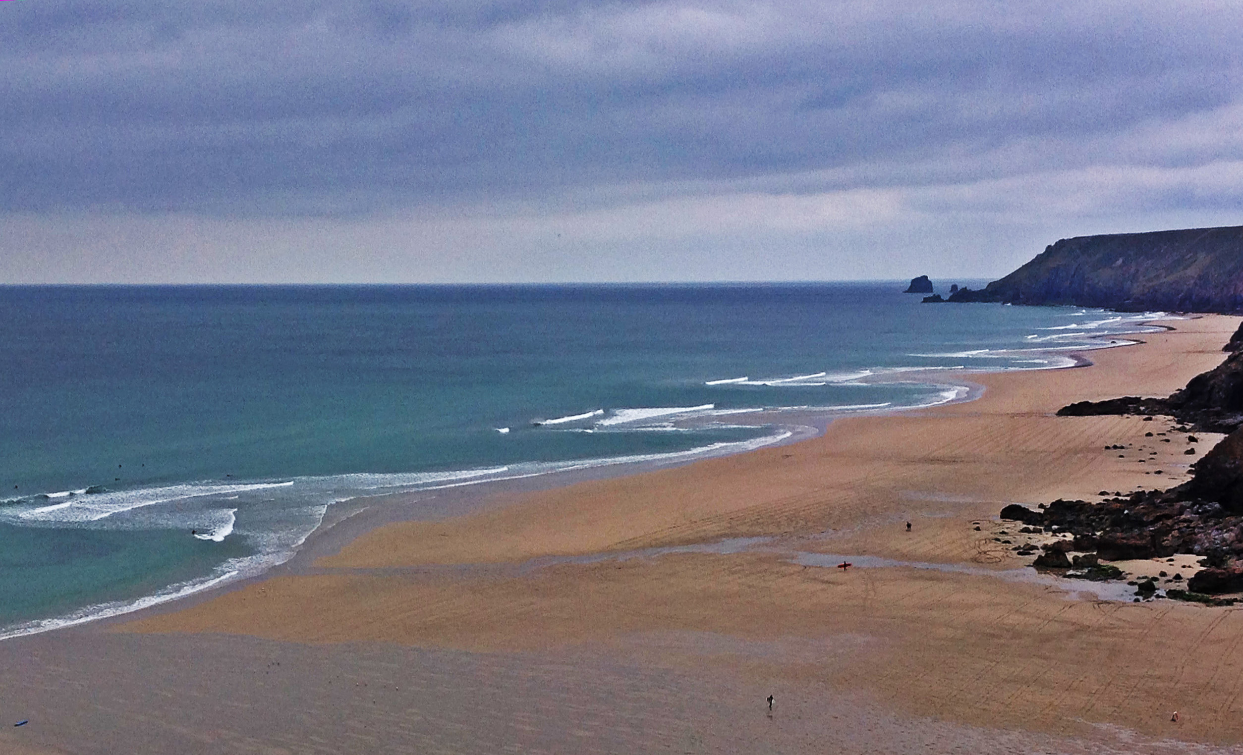 Rip Current: rip currents at Porthtowan in Cornwall