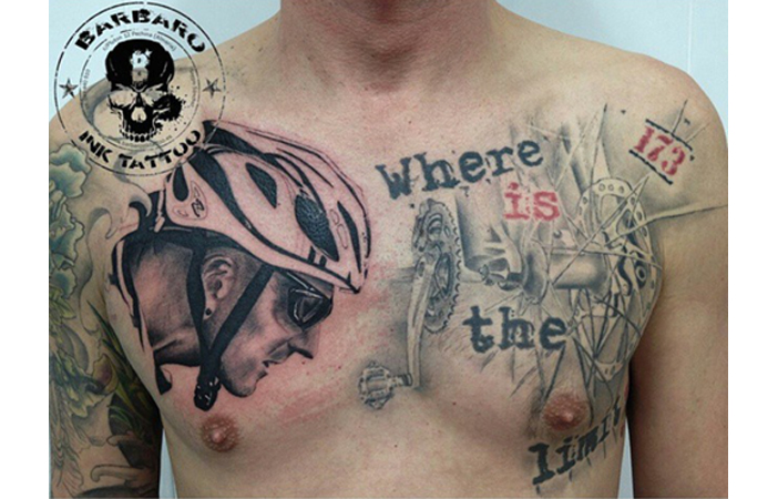Road Cycling Face @barbaroinktattoo copy