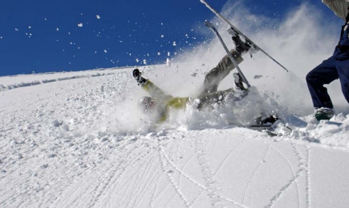 ski crash