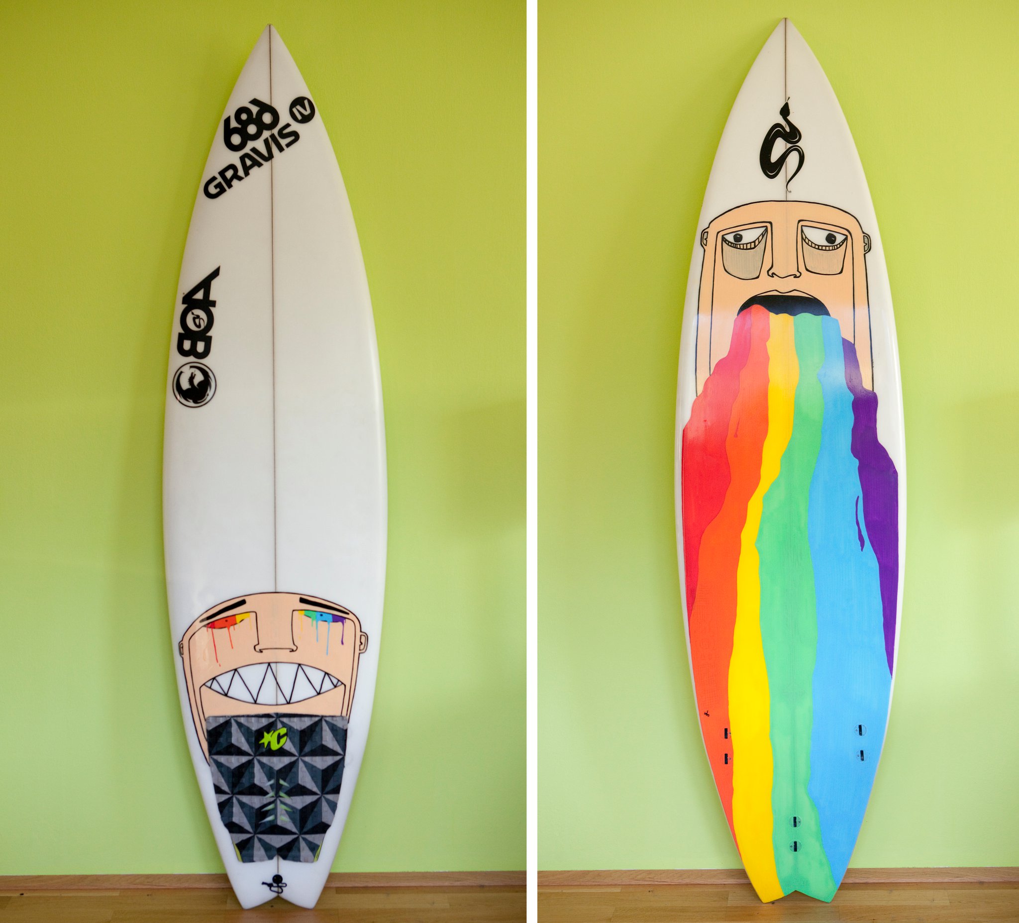 Crazy Surfboard Graphics