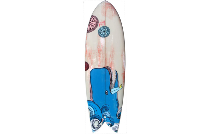 Crazy Surfboard Graphic