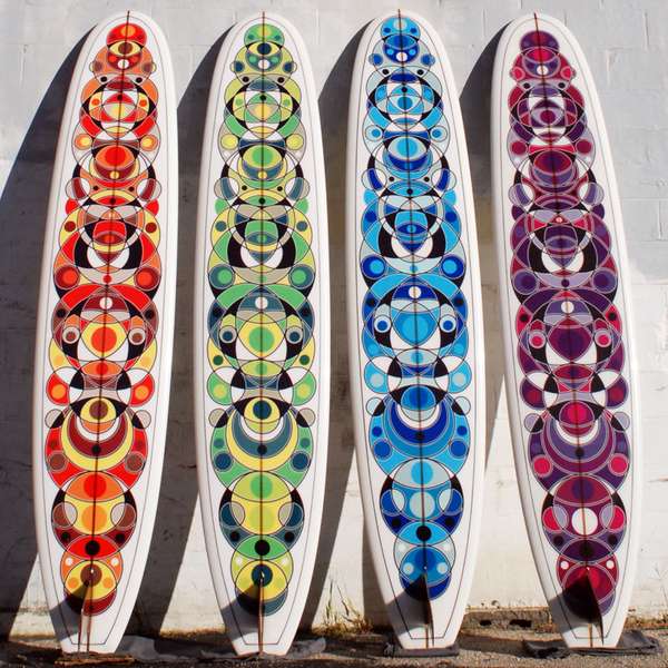 Crazy Surfboard Graphic
