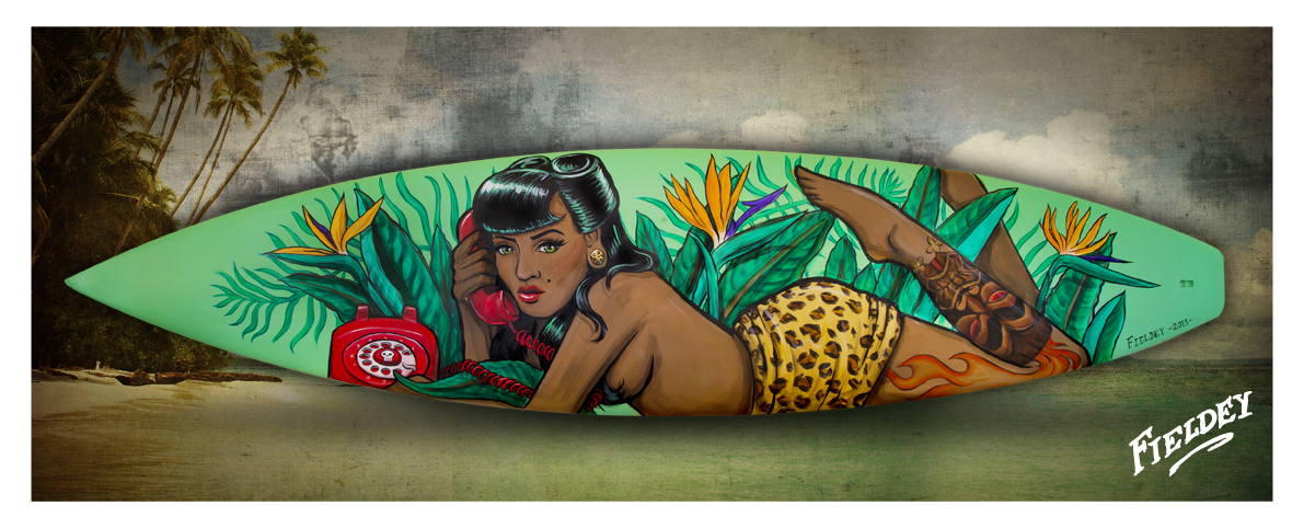 Crazy Surfboard Graphics