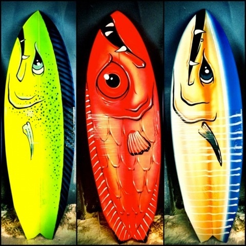 Crazy Surfboard Graphics