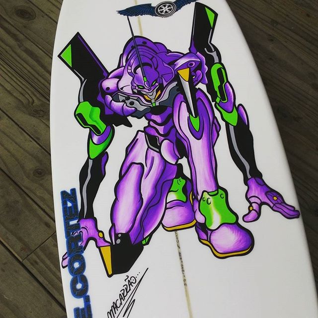Crazy Surfboard Graphic