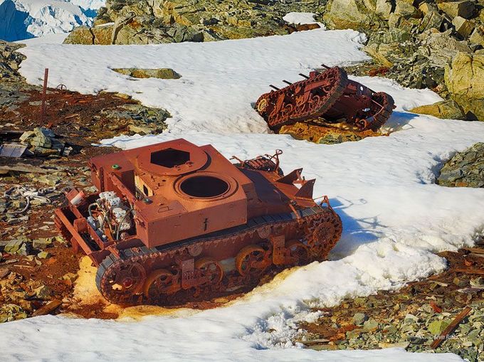 Tank Abandoned Snow