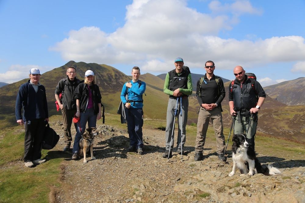 a group of walkers enjoying the keswick mountain festival