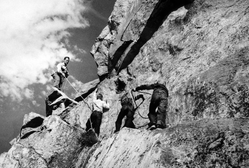 Ralph_Mike_Greg_and_Jeff_Lowe_climbing_near_Ogden_Utah_1957_unknown_photographer.jpg