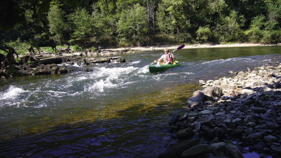 1789 aveyron river france canoe