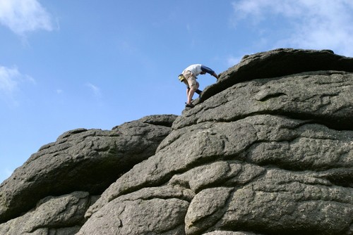 1822 climber tor devon dartmoor credit peter clark