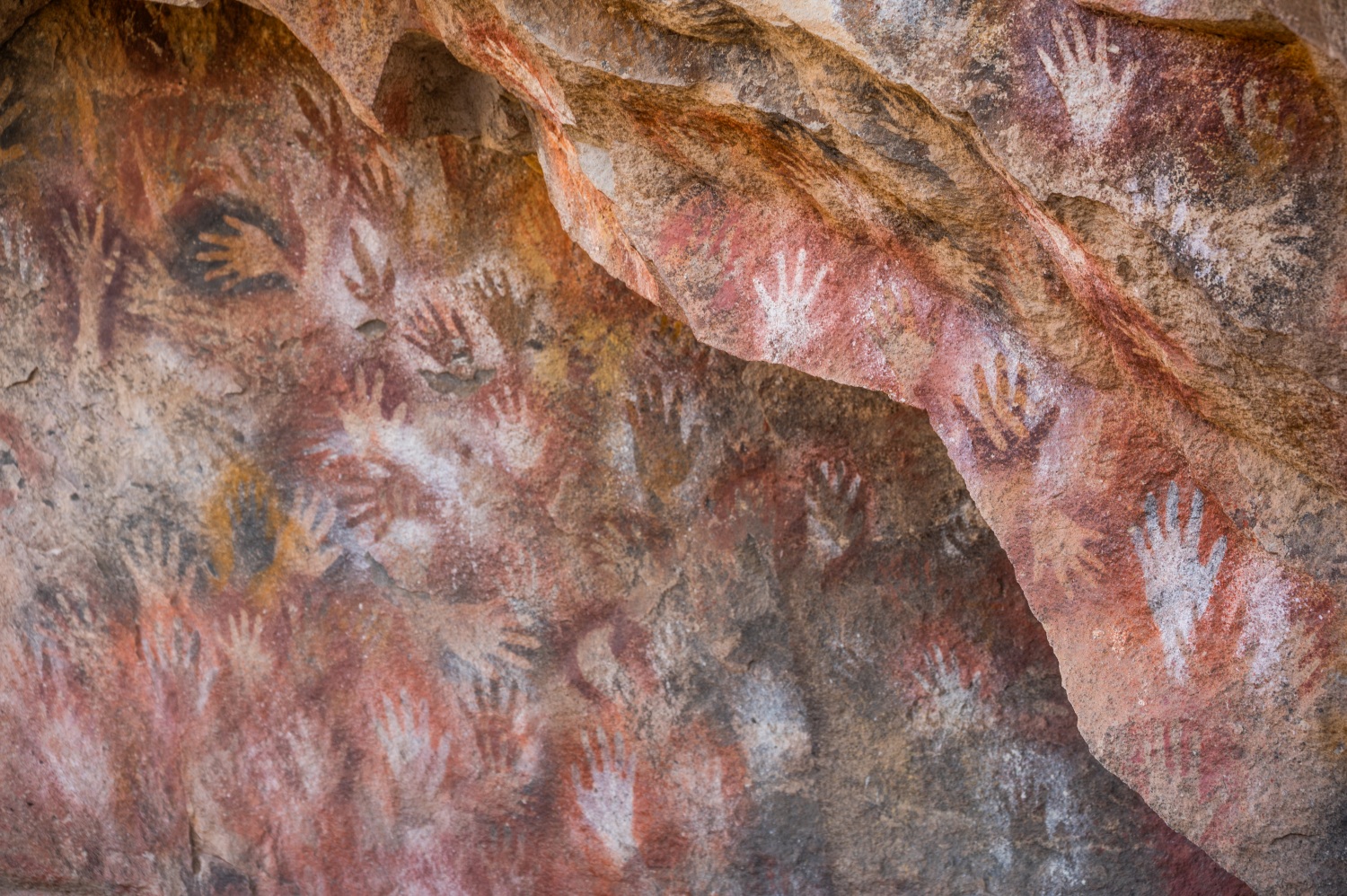Cave paintings on rocks, Patagonia