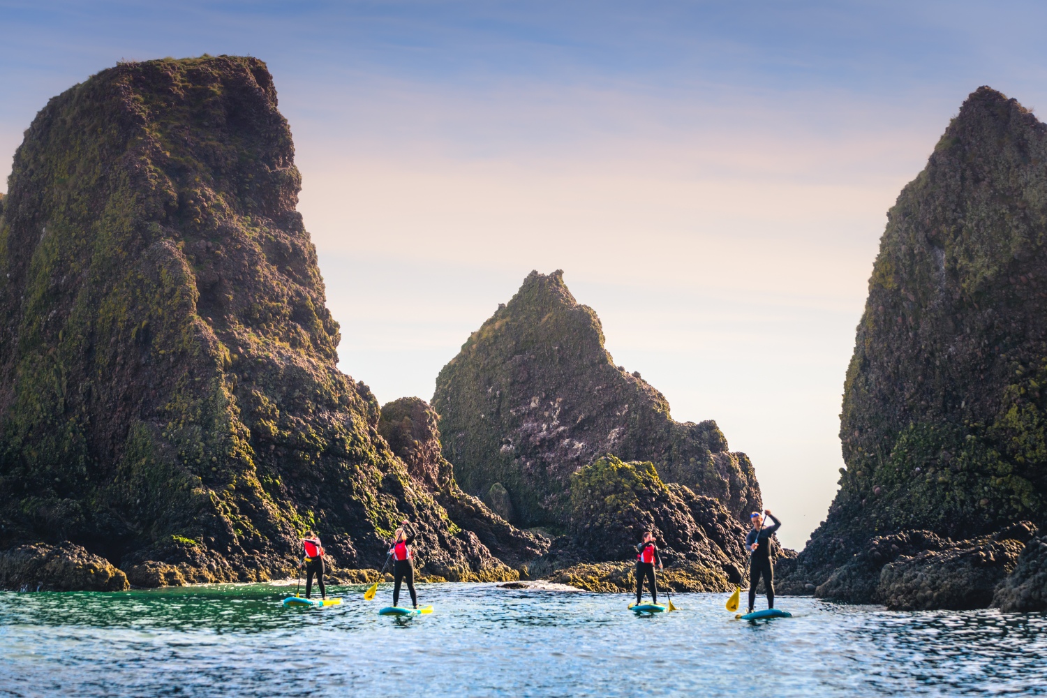 Paddleboarding at Stonehaven Aberdeenshire Scotland CREDIT VisitAberdeenshire