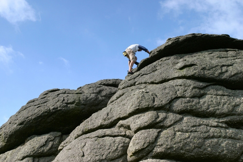 climber tor devon dartmoor CREDIT Peter Clark