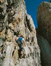 Colin nicholson makes-his way along the via ferrata