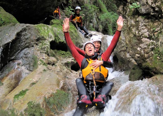 Exhilaration canyoning in Italy CREDIT Canyon Adventures