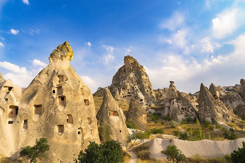 fairy chimneys in uhisar cappadocia