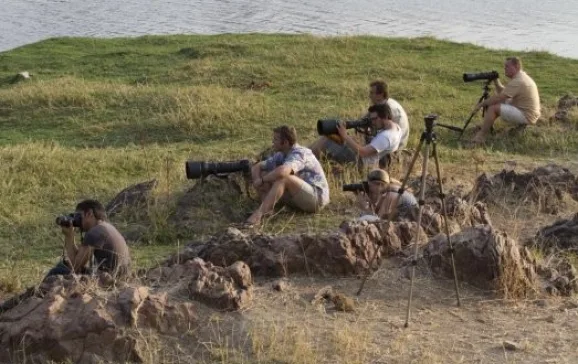1845 photographers wait for the perfect shot on the ruaha safari in tanzania credit myrjam butscher