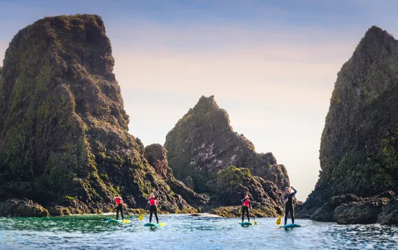 Paddleboarding at Stonehaven Aberdeenshire Scotland CREDIT VisitAberdeenshire