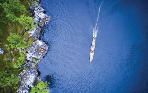 Paddling near Sorrisniva Norway CREDIT Dan Wildey